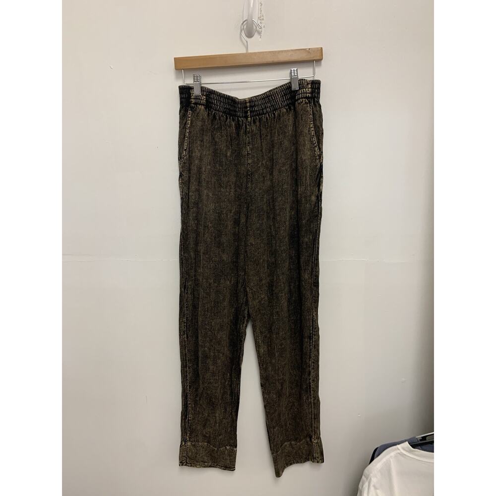 Raquel Allegra Womens Brown Printed Cotton Jogger Pants Drawstring Size 1